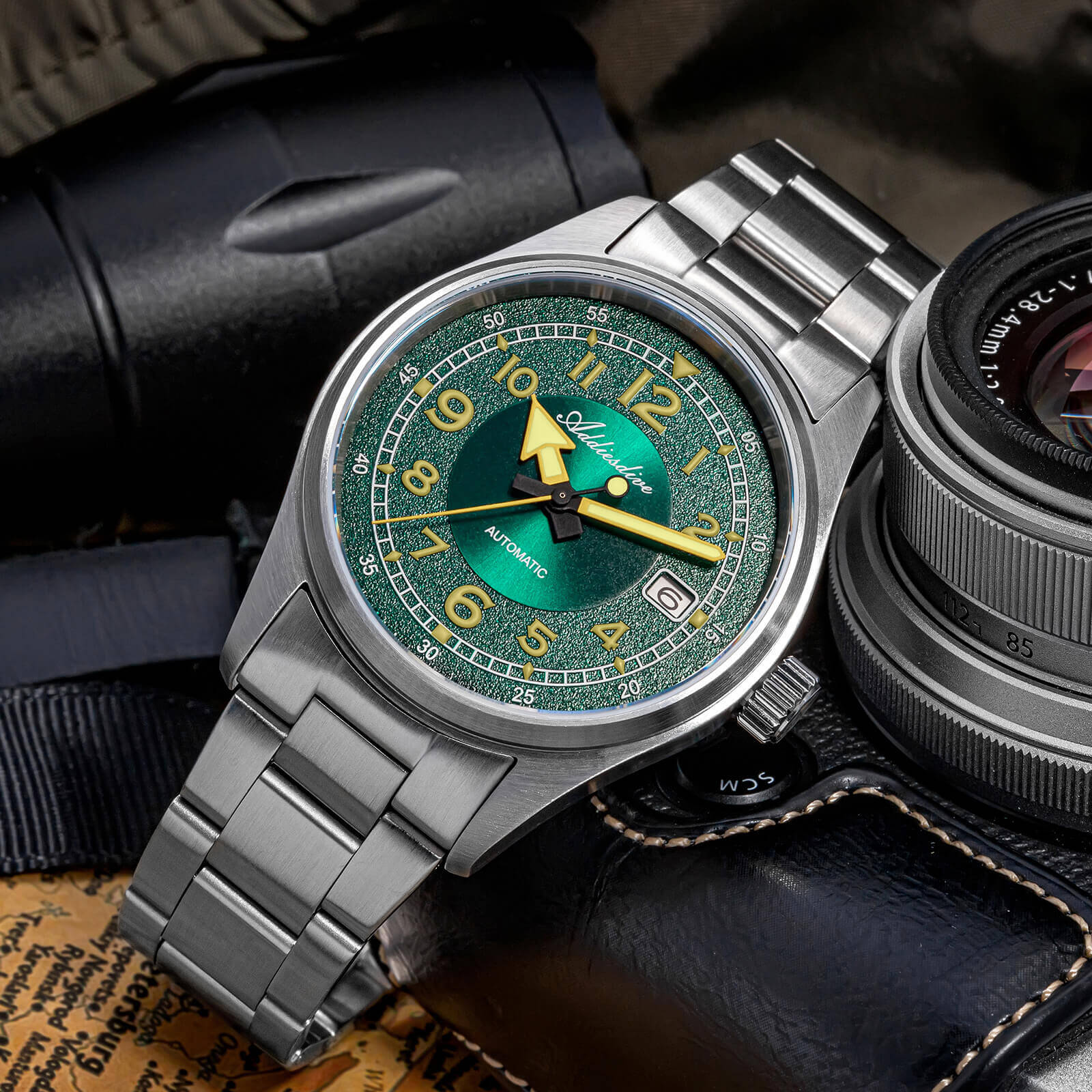 U.S. Warehouse -ADDIESDIVE 39mm Explore Retro Mechanical Men Watch AD2055 - Image 12