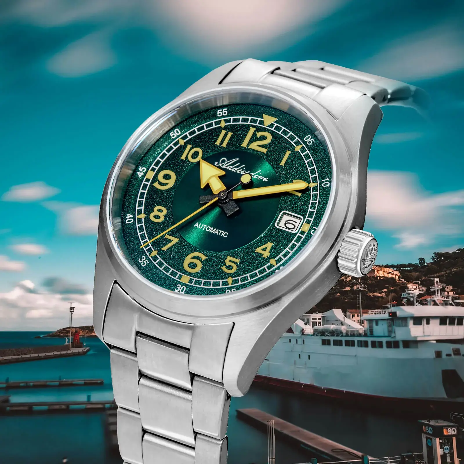 U.S. Warehouse -ADDIESDIVE 39mm Explore Retro Mechanical Men Watch AD2055 - Image 7
