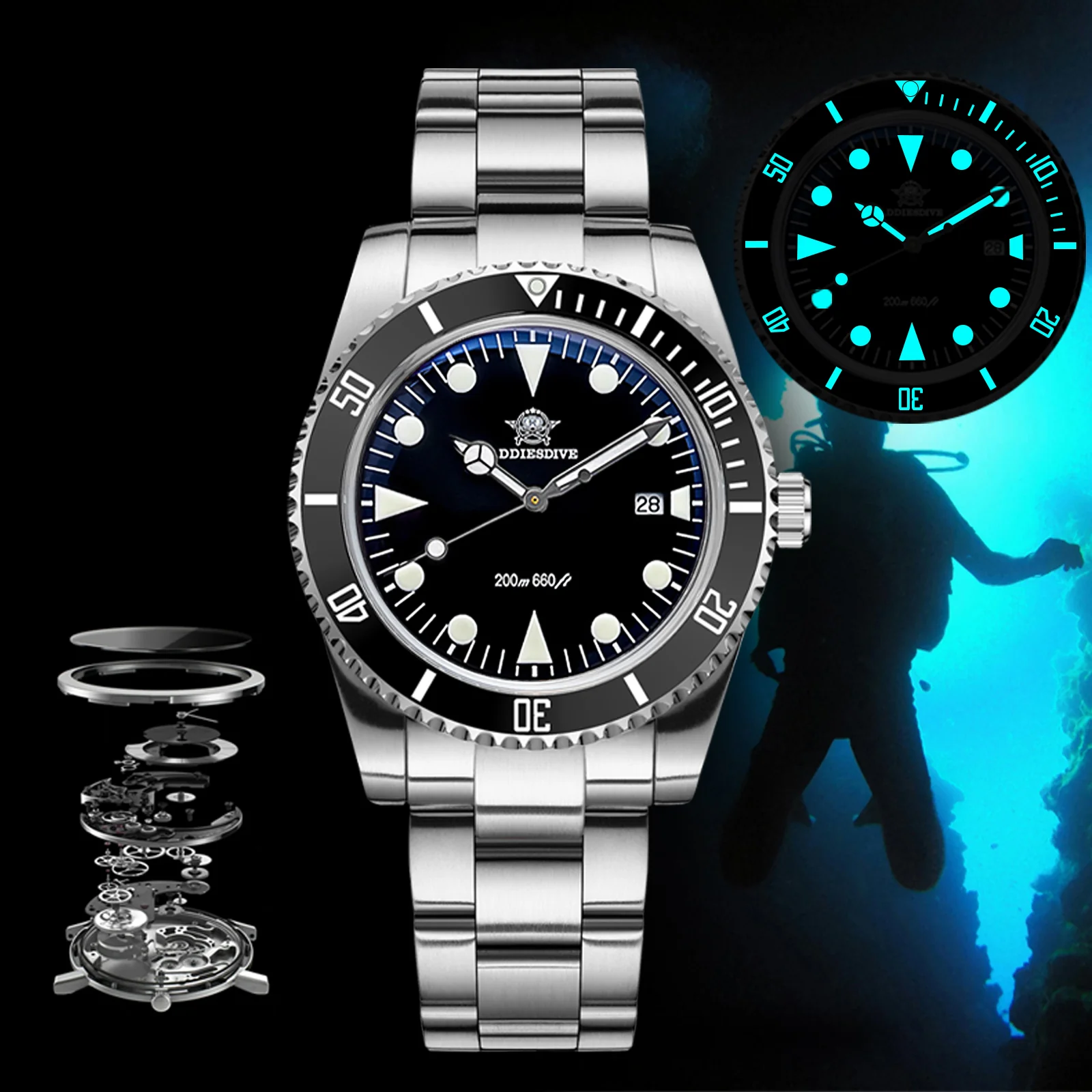 U.S. Warehouse -ADDIESDIVE 39mm Quartz Watch with Bi-directional Rotating Bezel AD2068 - Image 13