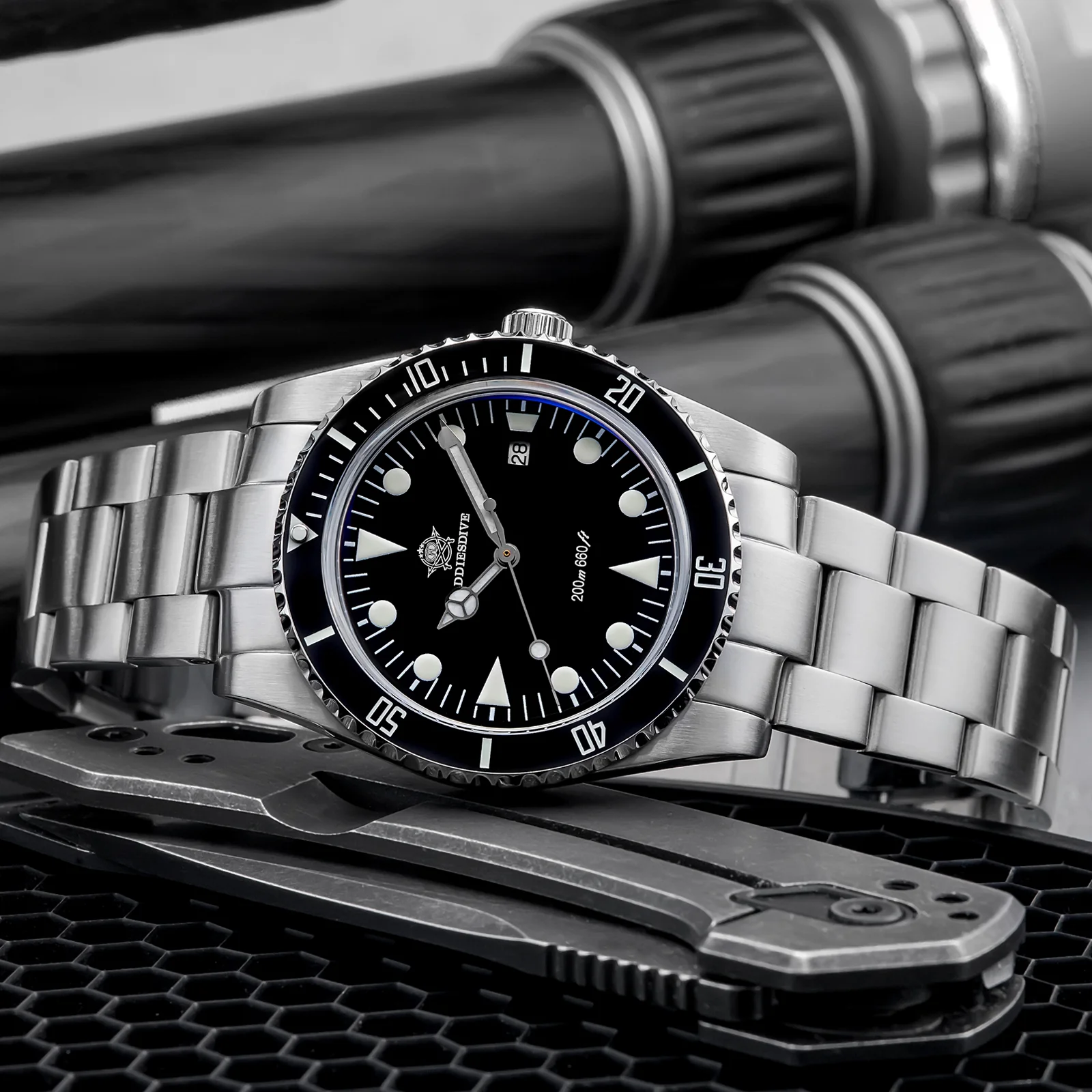 U.S. Warehouse -ADDIESDIVE 39mm Quartz Watch with Bi-directional Rotating Bezel AD2068 - Image 7