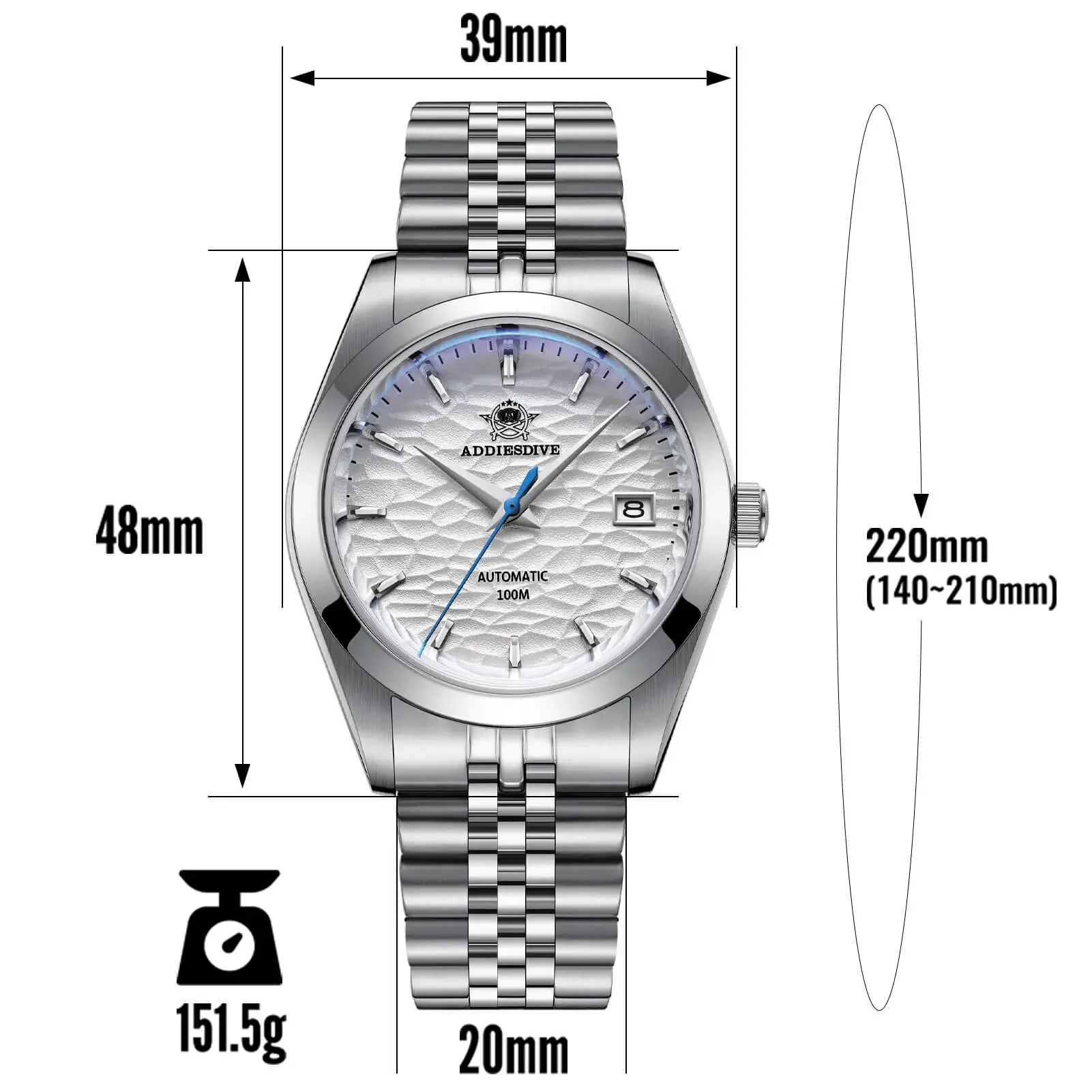 U.S. Warehouse -ADDIESDIVE 39mm Retro Mechanical Men Watch AD2118 - Image 3