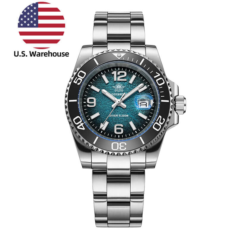 U.S. Warehouse -Addiesdive 41mm Modern Sub Quartz Watch with 200M Water Waterproof,AD2513