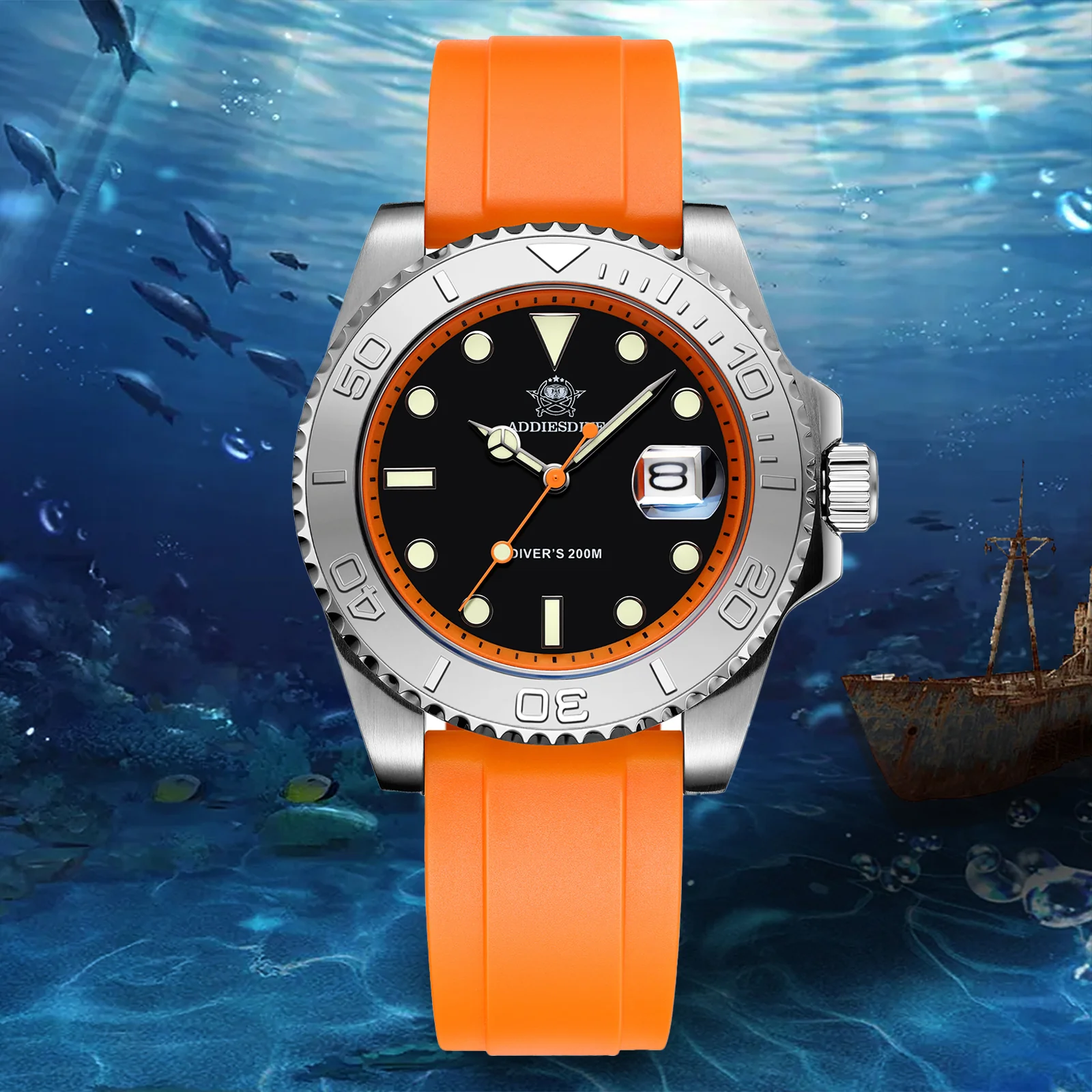 U.S. Warehouse -ADDIESDIVE 41mm Sports Quartz Watch Waterproof 200M (AD2040) - Image 10
