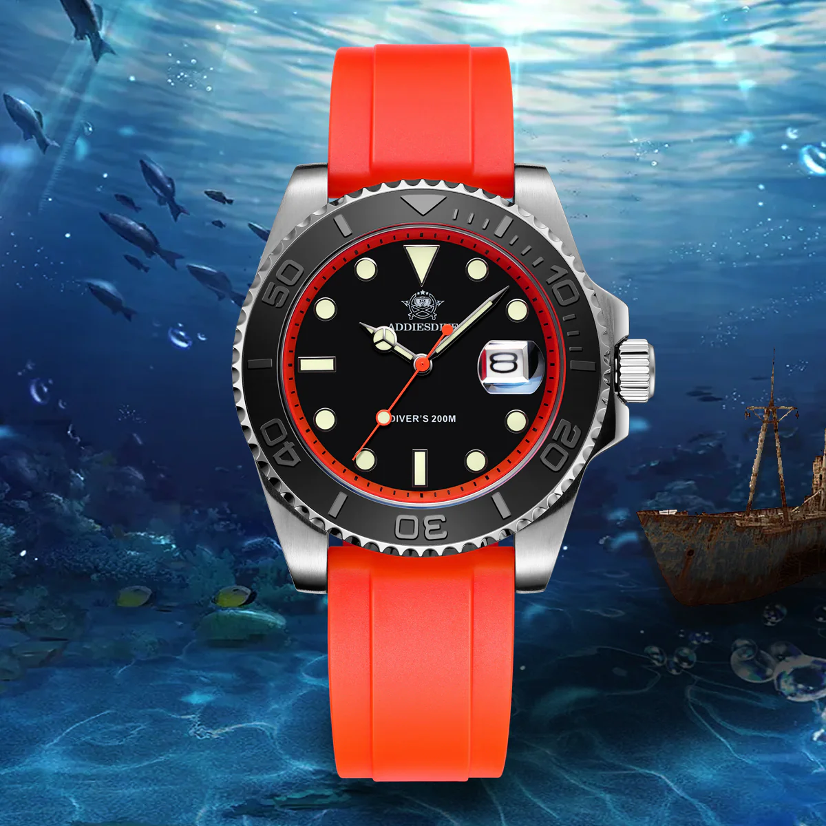 U.S. Warehouse -ADDIESDIVE 41mm Sports Quartz Watch Waterproof 200M (AD2040) - Image 14