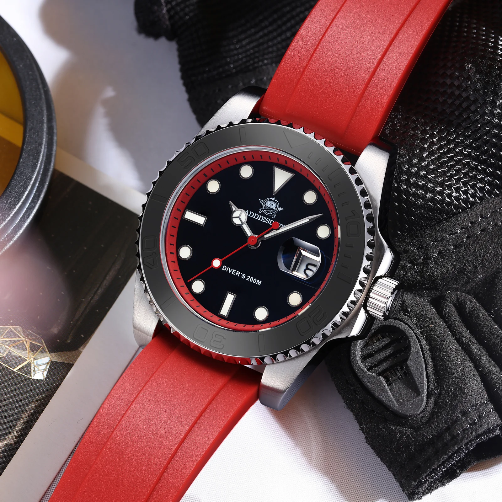 U.S. Warehouse -ADDIESDIVE 41mm Sports Quartz Watch Waterproof 200M (AD2040) - Image 18