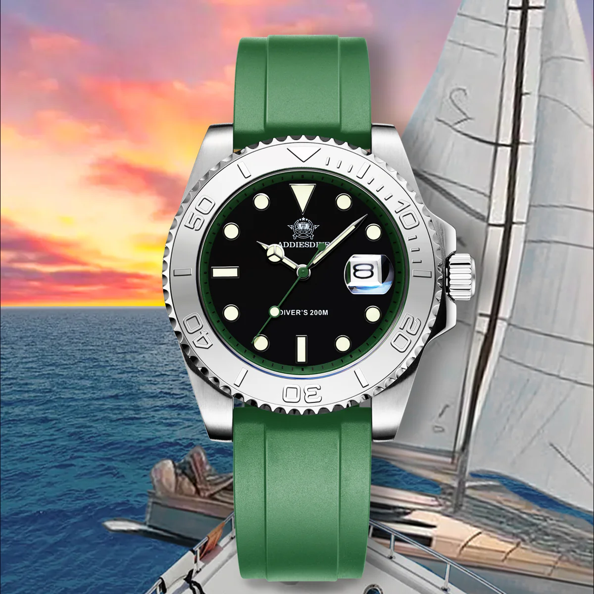 U.S. Warehouse -ADDIESDIVE 41mm Sports Quartz Watch Waterproof 200M (AD2040) - Image 23