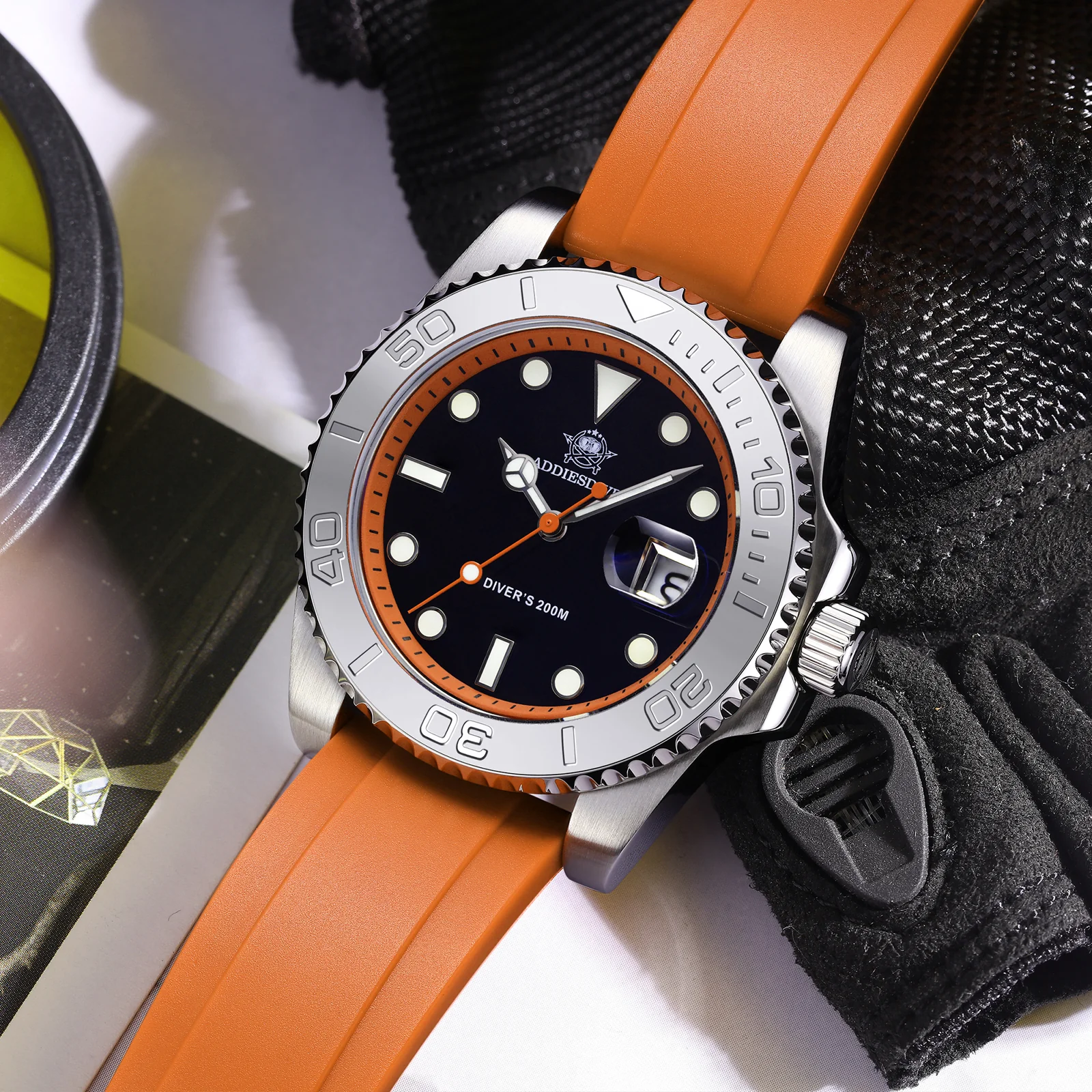 U.S. Warehouse -ADDIESDIVE 41mm Sports Quartz Watch Waterproof 200M (AD2040) - Image 5