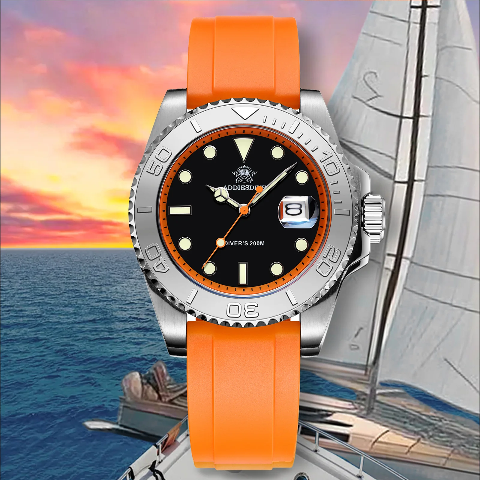 U.S. Warehouse -ADDIESDIVE 41mm Sports Quartz Watch Waterproof 200M (AD2040) - Image 9