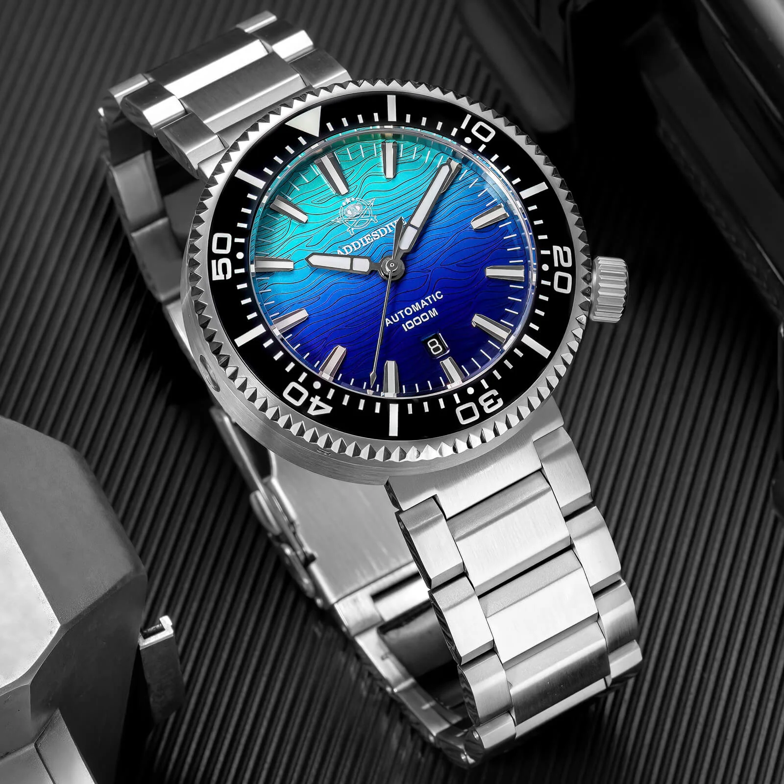 U.S. Warehouse -Addiesdive 46mm Puck Style Diver Watch AD2526 – 1000M Water Resistant, Japan 8215 Automatic - Image 14