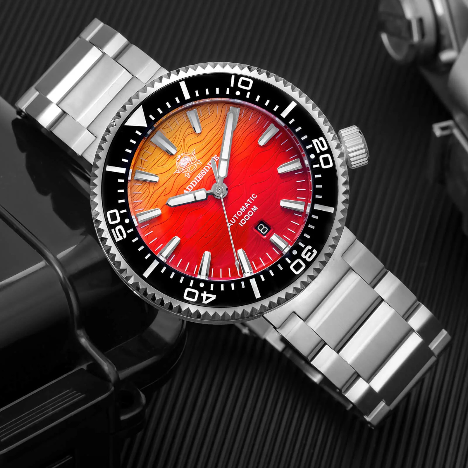 U.S. Warehouse -Addiesdive 46mm Puck Style Diver Watch AD2526 – 1000M Water Resistant, Japan 8215 Automatic - Image 4