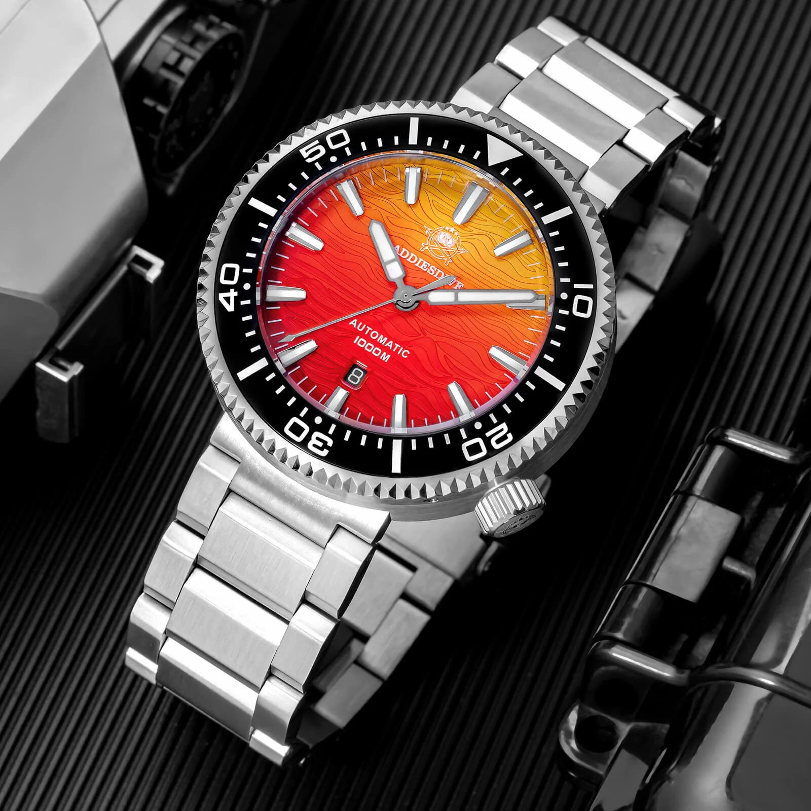 U.S. Warehouse -Addiesdive 46mm Puck Style Diver Watch AD2526 – 1000M Water Resistant, Japan 8215 Automatic - Image 5
