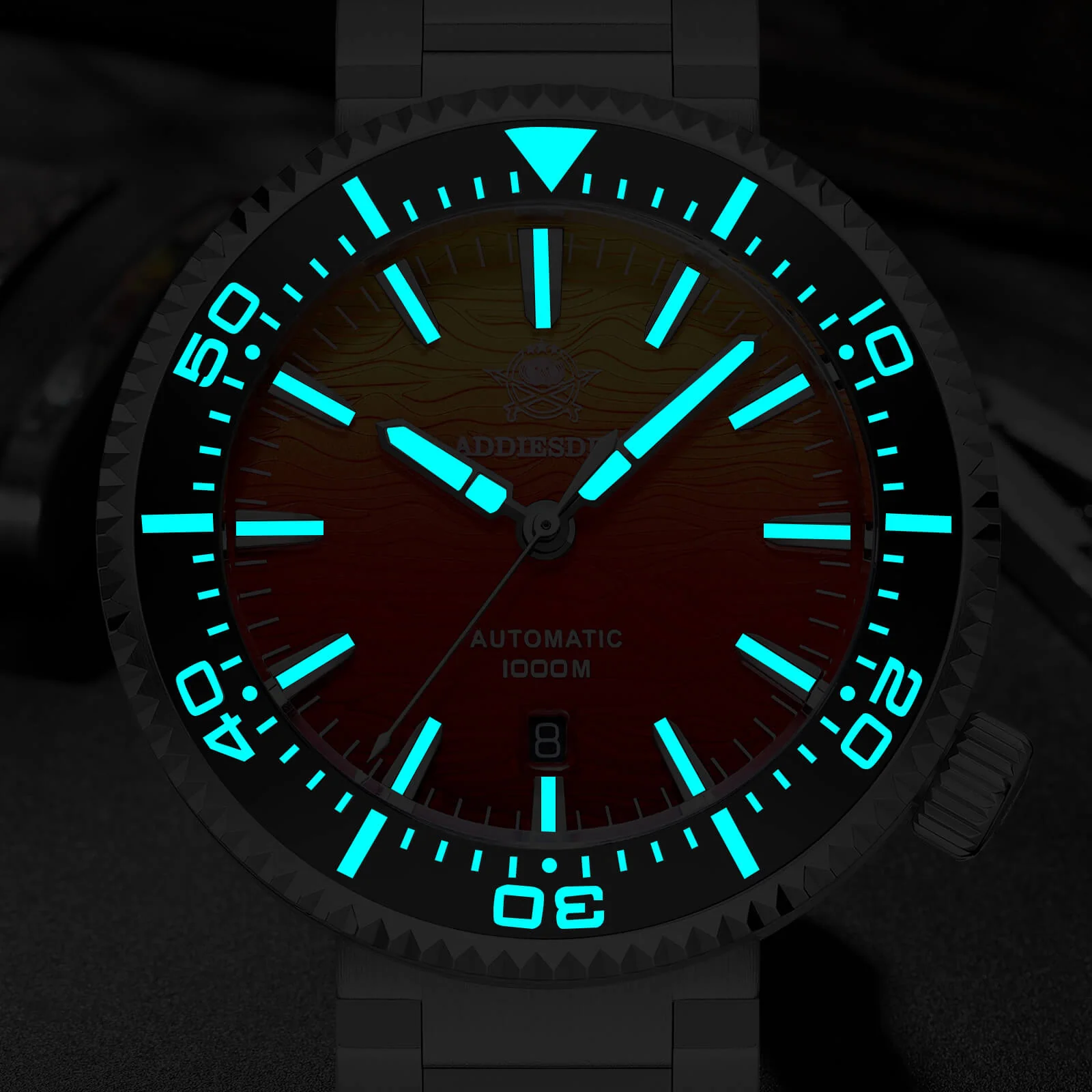 U.S. Warehouse -Addiesdive 46mm Puck Style Diver Watch AD2526 – 1000M Water Resistant, Japan 8215 Automatic - Image 9