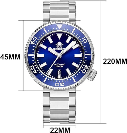 U.S. Warehouse -ADDIESDIVE Diver 1000M Professional Diving Watch 45MM (MY-H6) - Image 6