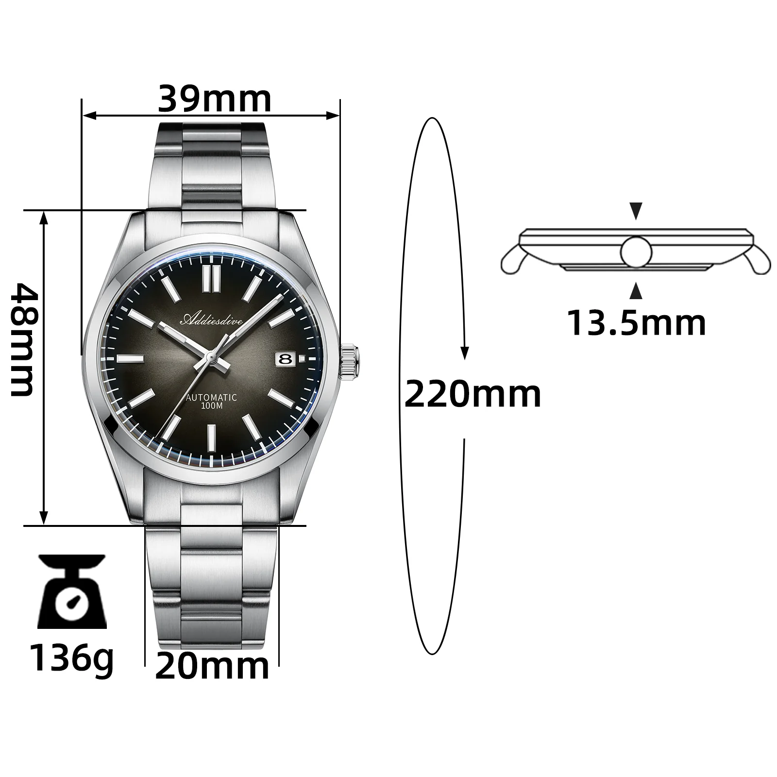 U.S. Warehouse -ADDIESDIVE Original Design Men Watch AD2071 - Image 14