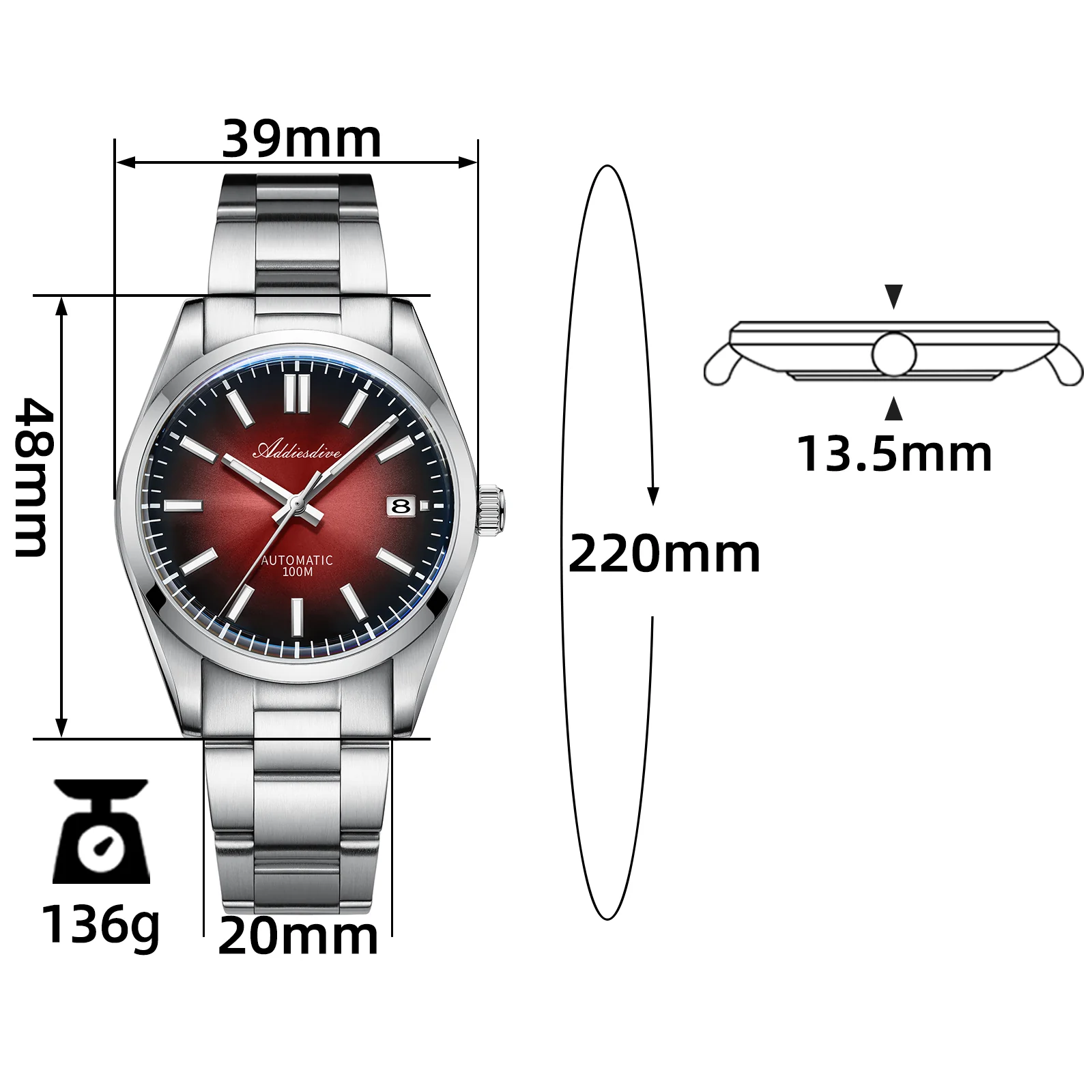 U.S. Warehouse -ADDIESDIVE Original Design Men Watch AD2071 - Image 2