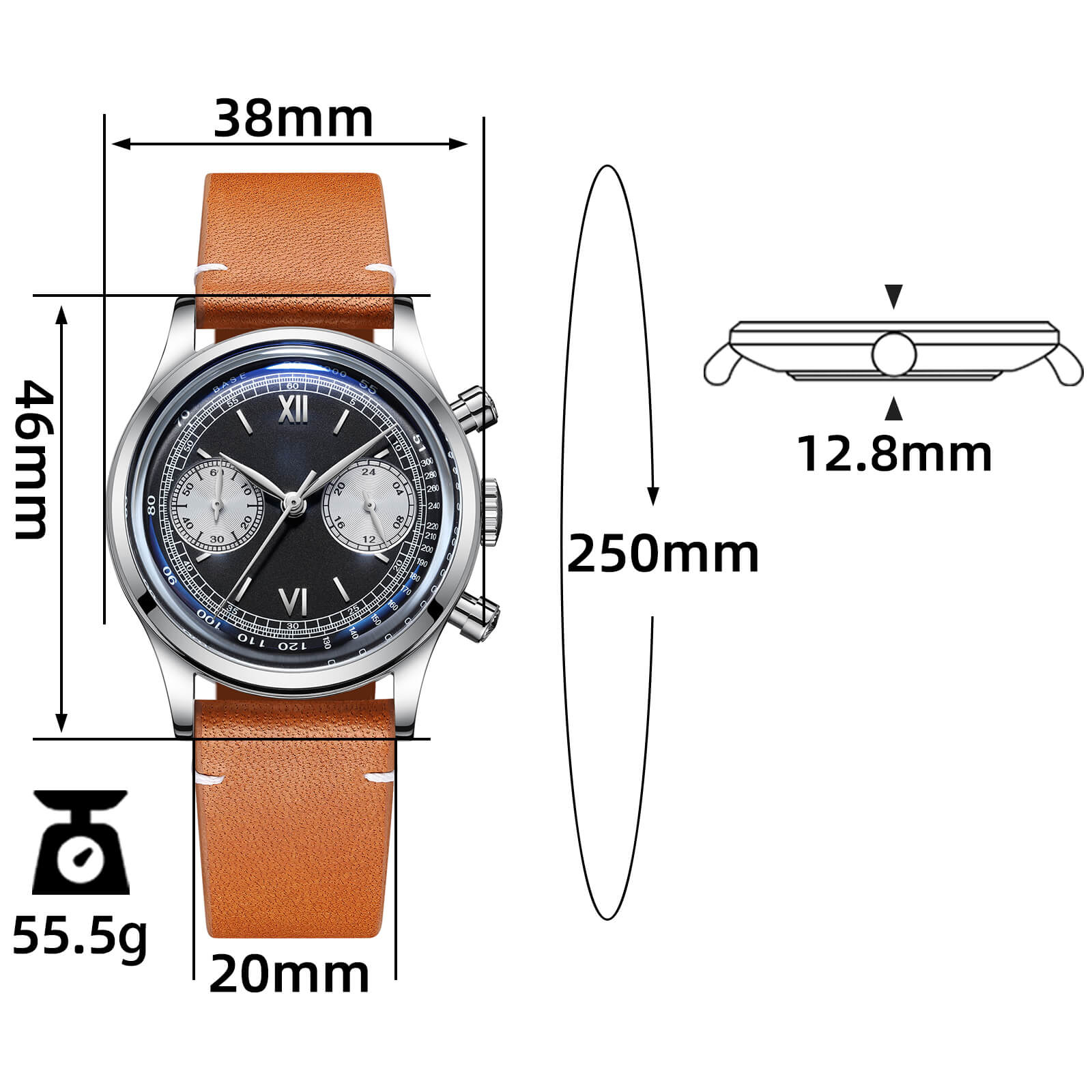 ADDIESDIVE Panda BB Chronograph Retro Men Watch 38mm Quartz Watch, AD2037 - Image 21