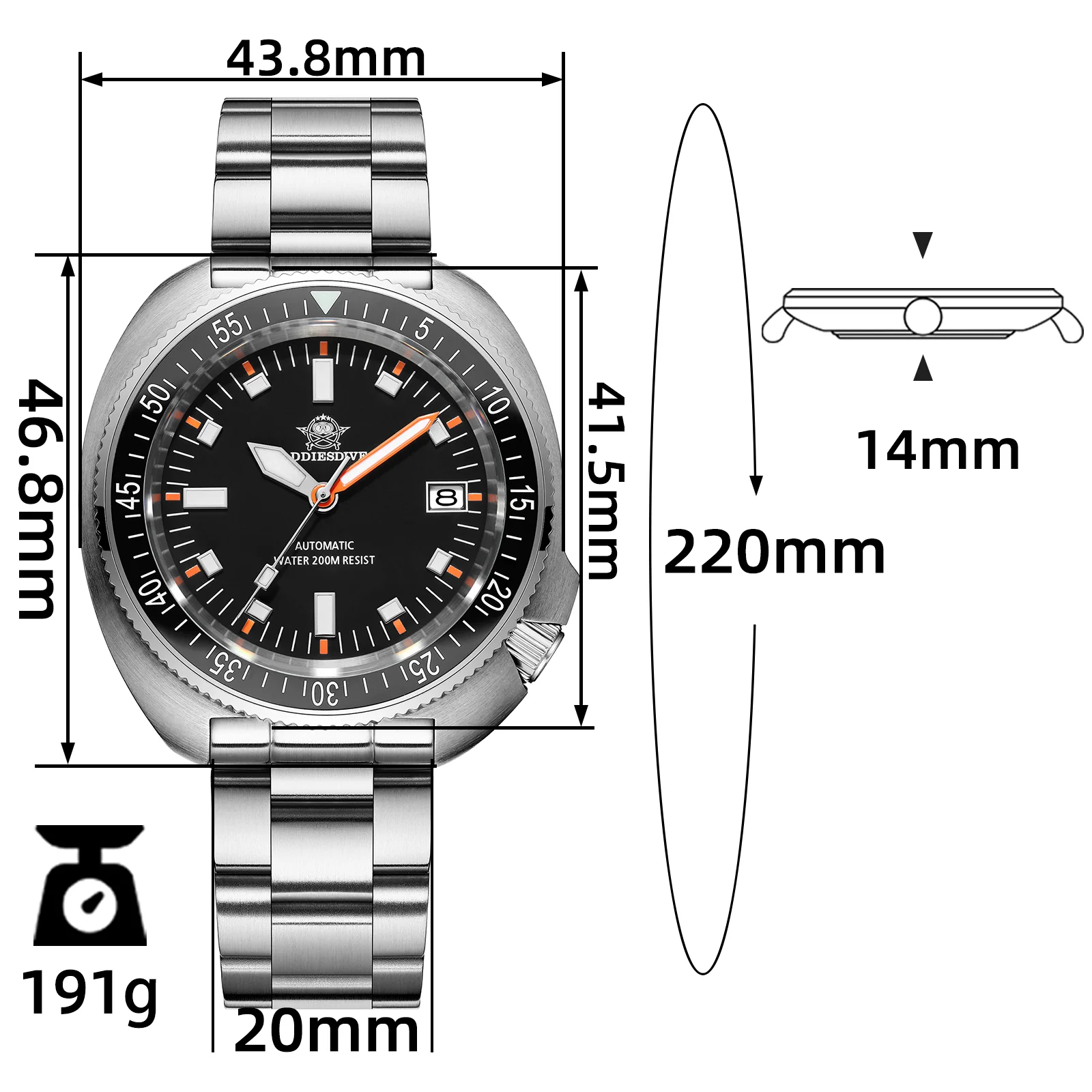 U.S. Warehouse -ADDIESDIVE Retro Captain Willard Dive Watch AD2081 - Image 2
