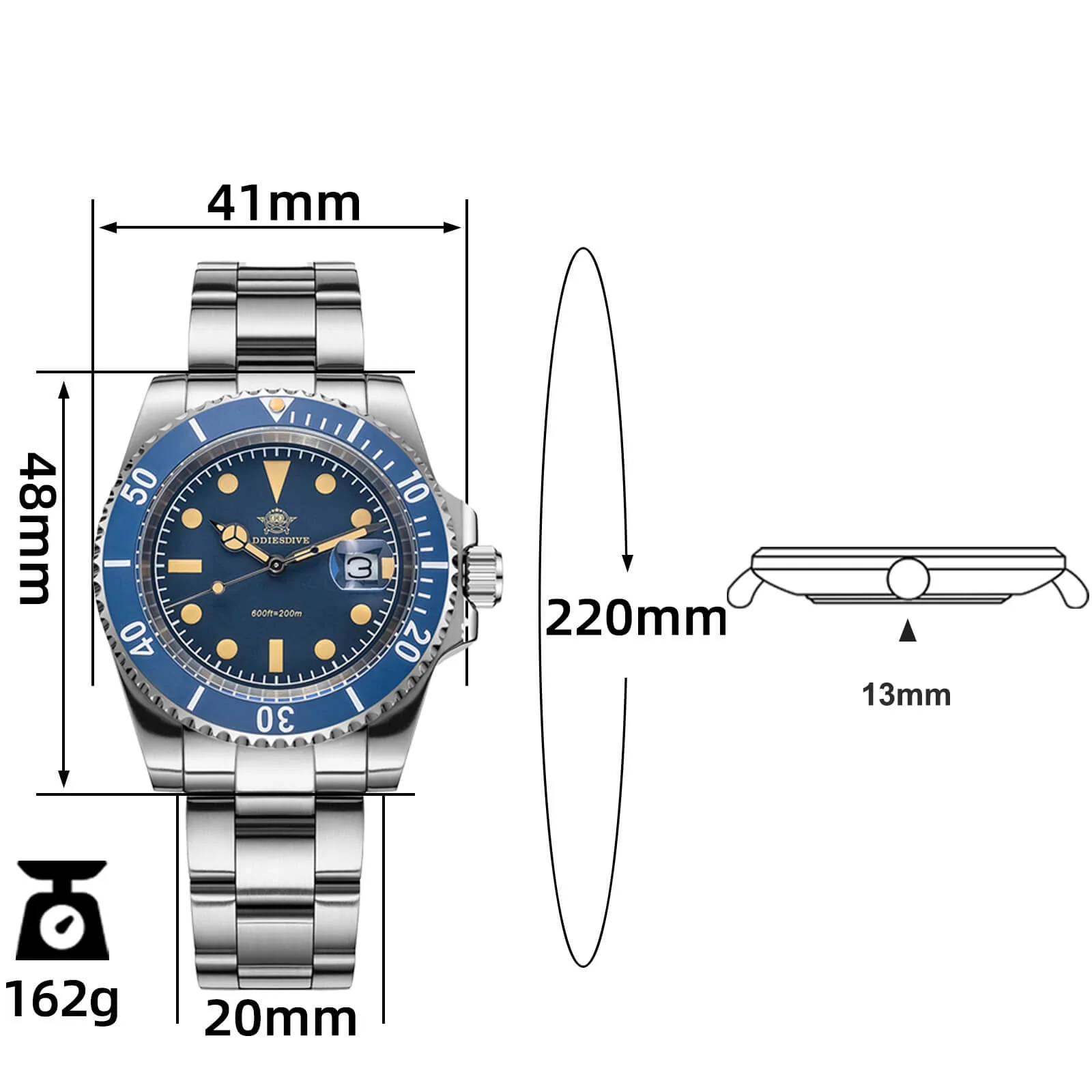 U.S. Warehouse -ADDIESDIVE Retro Sub Quartz Watch AD2054 - Image 20