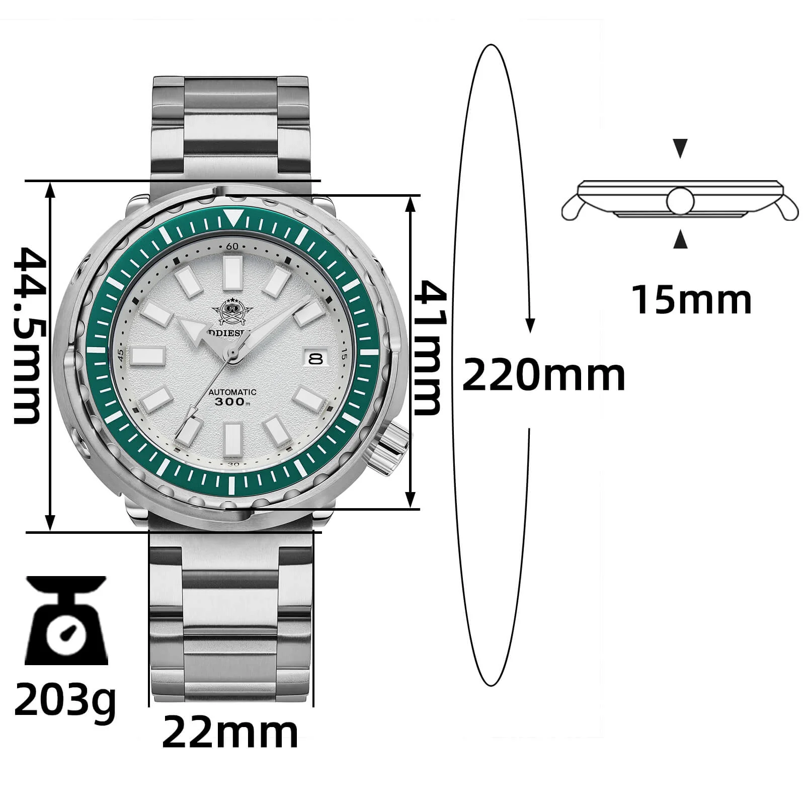 U.S. Warehouse -ADDIESDIVE Tuna Automatic Dive Watch AD2090 - Image 2