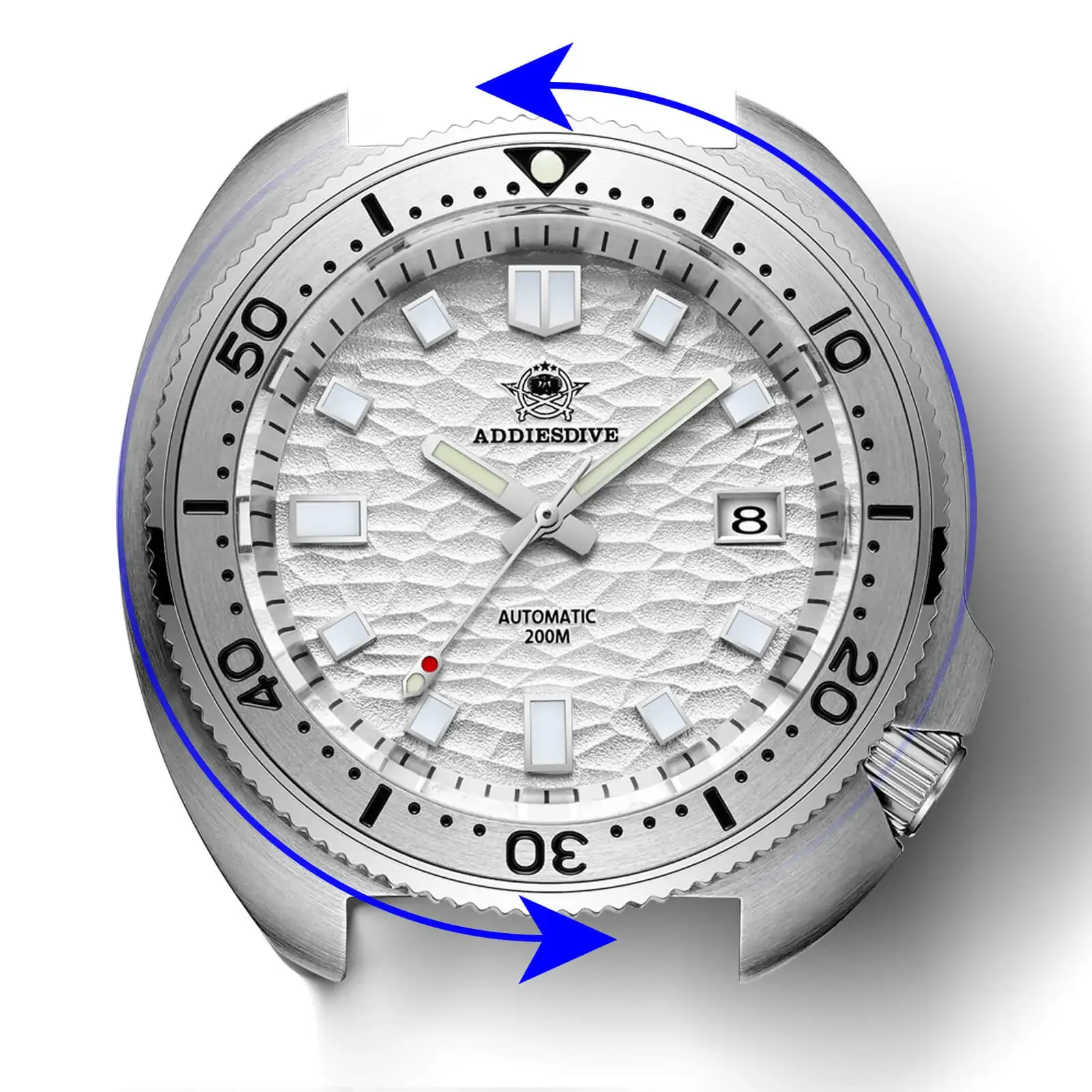 U.S. Warehouse -ADDIESDIVE®Turtle White Automatic Dive Watch 1970 Captain Willard Homage ( AD2117) - Image 10