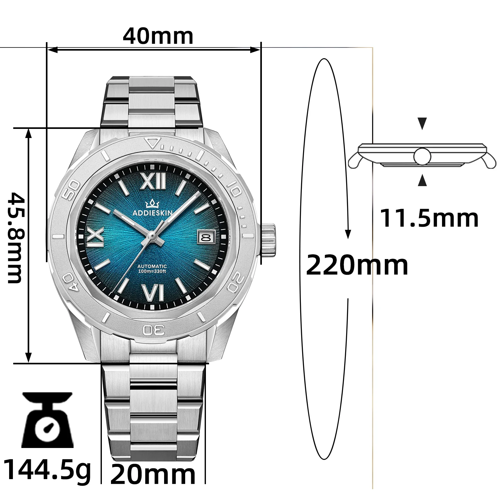 AddiesKIN K002 “Urban Mechanica” Automatic 9015 Men’s Watch - Image 14