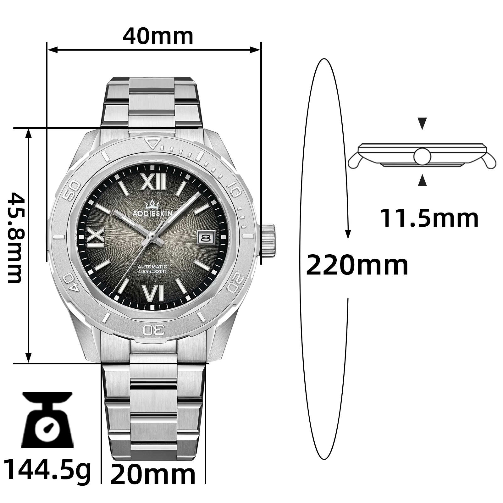 AddiesKIN K002 “Urban Mechanica” Automatic 9015 Men’s Watch - Image 23